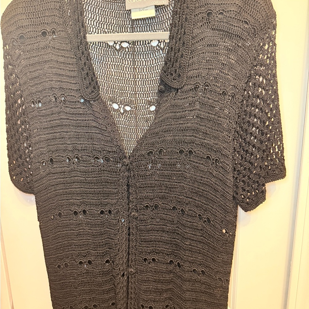 Elegant Black Vintage Crochet Women’s Camisole